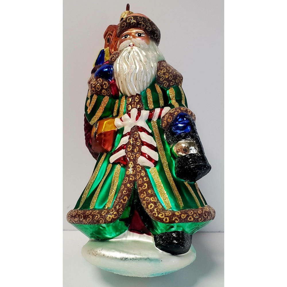 VTG Christopher Radko Ornament 1999 Christmas 8" Tall Emerald Santa 99-302-0 - Picture 4 of 16